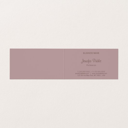 Handgeschreven script Modern Elite Design Sjabloon Visitekaartje (Binnenkant ongevouwen)