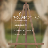 Handgeschreven script Modern Minimal Wedding Welko Acryl Bord