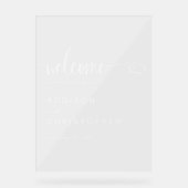 Handgeschreven script Modern Minimal Wedding Welko Acryl Bord (Voorkant)