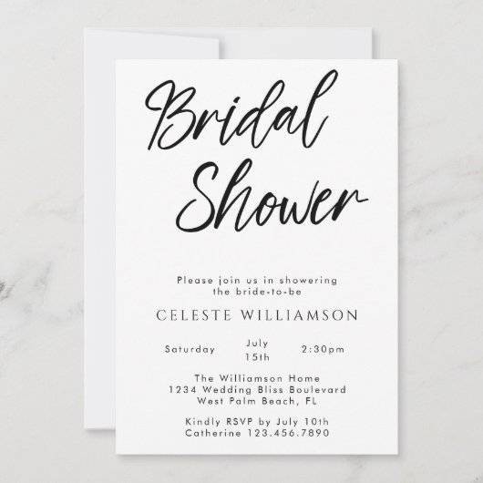 Handgeschreven script Modern minimalistisch Vrijge Kaart (Voorkant)