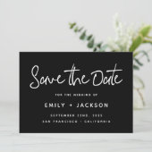 Handgeschreven Script Modern Simple Save the Date (Staand voorkant)