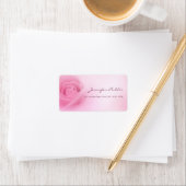 Handgeschreven script moderne roze roos sjabloon etiket (Insitu)