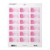 Handgeschreven script moderne roze roos sjabloon etiket (Full Sheet)