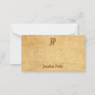 Handgeschreven Script Monogram  Classic Look Notitiekaartje