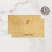 Handgeschreven Script Monogram  Classic Look Notitiekaartje (Voorkant / Achterkant in situ)