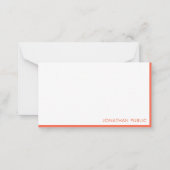 Handgeschreven Script Monogram legant eenvoudig Notitiekaartje (Voorkant)