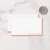 Handgeschreven Script Monogram legant eenvoudig Notitiekaartje (Voorkant / Achterkant in situ)