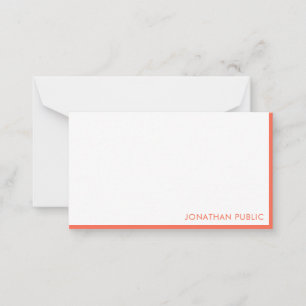 Handgeschreven Script Monogram legant eenvoudig Notitiekaartje