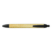 Handgeschreven script naam goud glittersjabloon zwarte inkt pen (Achterkant)