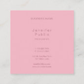 Handgeschreven Script Naam Tekst Sjabloon Elegant Vierkante Visitekaartje (Achterkant)