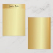 Handgeschreven Script Name Elegant Gold Sjabloon (Voorkant / Achterkant)