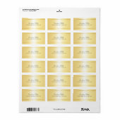 Handgeschreven Script Name Elegant Gold Sjabloon Etiket (Full Sheet)