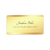 Handgeschreven Script Name Gold Kijk Sjabloon Etiket (Voorkant)