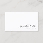 Handgeschreven Script Name Modern Simple Sjabloon Visitekaartje (Voorkant)