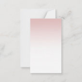 Handgeschreven Script Name Roos Gold Elegant Sjabl Notitiekaartje (Achterkant)