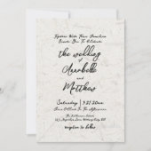 Handgeschreven script Natural Earth Boho Wedding Kaart (Voorkant)