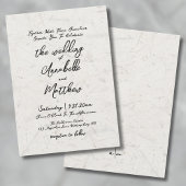 Handgeschreven script Natural Earth Boho Wedding Kaart