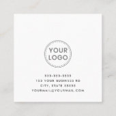 Handgeschreven script om het even welke logo van d afsprakenkaartje (Achterkant)