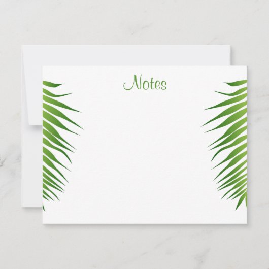 Handgeschreven Script Palm Leaves Sjabloon Floral (Voorkant)