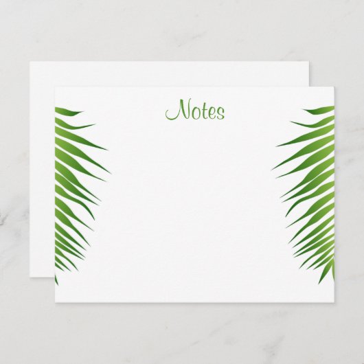 Handgeschreven Script Palm Leaves Sjabloon Floral (Voorkant / Achterkant)