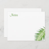 Handgeschreven Script Palm Leaves Sjabloon Floral (Voorkant / Achterkant)