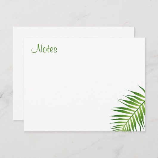 Handgeschreven Script Palm Leaves Sjabloon Floral (Voorkant / Achterkant)