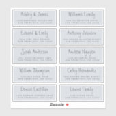 Handgeschreven Script Pastel Blue Adresetiketten Sticker (Vel)