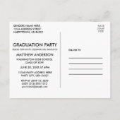 Handgeschreven Script Photo Graduation Party Briefkaart (Achterkant)