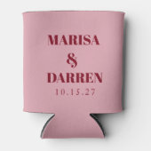 Handgeschreven Script Pink Custom Wedding Blikjeskoeler (Voorkant)