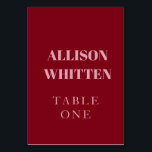 Handgeschreven Script Pink & Red Custom Wedding Kaart<br><div class="desc">Begeleid uw gasten in stijl met deze Handgeschreven Script Roze en Rode Aangepaste Trouwtafelnummers. Ontworpen met romantische kalligrafie in zacht roze en vet rood, zijn deze elegante tafelkaarten de perfecte finishing touch voor uw receptiedecor. Personaliseer met uw namen, initialen of trouwdatum voor een gecoördineerde look die uw evenemententhema samen stropdassen....</div>