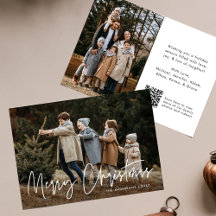 Handgeschreven Script Prettig Kerstmis QR Code 2 F