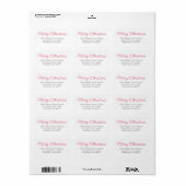 Handgeschreven Script Prettig Kerstmis Retouradres Etiket (Full Sheet)