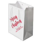 Handgeschreven Script Prettig Kerstmis Sjabloon Tr Medium Cadeauzakje (Achterkant Gekanteld)