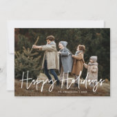 Handgeschreven script Prettige feestdagen QR Code  Feestdagenkaart (Voorkant)