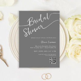 Handgeschreven script QR-Vrijgezellenfeest Uitnodi Kaart