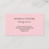 Handgeschreven Script Roos Goud Zwart Make-up Arti Visitekaartje (Achterkant)