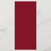 Handgeschreven Script Roze & Rood Trouwmenu Menu (Achterkant)