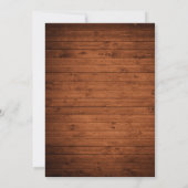 Handgeschreven Script Rustic Wood Couple Foto Save The Date (Achterkant)