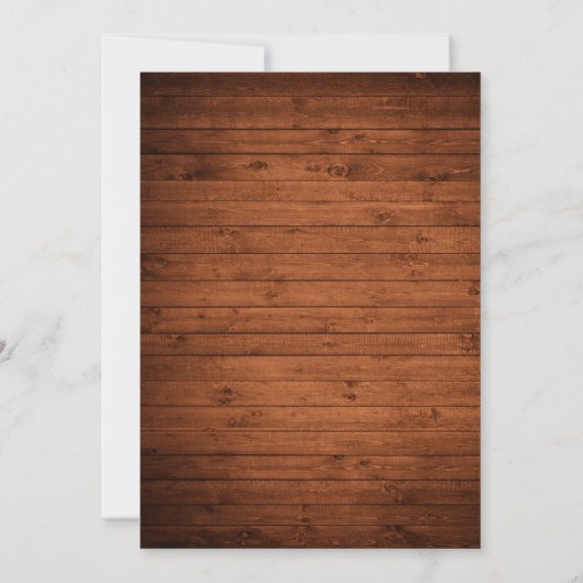 Handgeschreven Script Rustic Wood Couple Foto Save The Date (Achterkant)