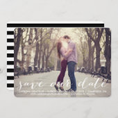 Handgeschreven Script Save Our Date Aankondiging (Voorkant / Achterkant)