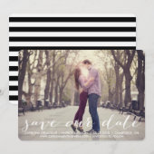 Handgeschreven script Save Our Date-aankondiging Kaart (Voorkant / Achterkant)