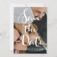 Handgeschreven script Save the Date Kaart