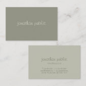 Handgeschreven script Simple Modish Elegant Green  Visitekaartje (Voorkant / Achterkant)