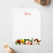 Handgeschreven Script Sjabloon Waterverf Flowers (Voorkant / Achterkant in situ)