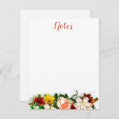 Handgeschreven Script Sjabloon Waterverf Flowers (Voorkant / Achterkant)