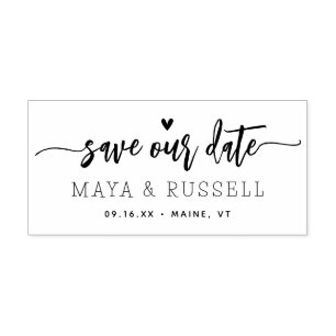 Handgeschreven Script Sla Onze Datum Op Rubberstempel