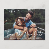 Handgeschreven script slaat de nieuwe datumfoto op briefkaart (Voorkant)