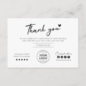 Handgeschreven script Small Business bedankkaart (Voorkant)