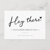 Handgeschreven script Small Business bedankkaart (Achterkant)