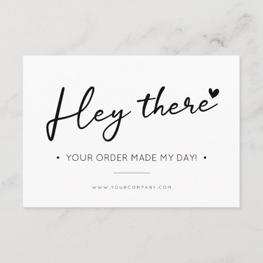 Handgeschreven script Small Business bedankkaart (Achterkant)